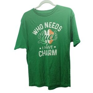 Way To Celebrate St Patricks Day Graphic T Shirt Mens Medium Green‎ Lucky Charm